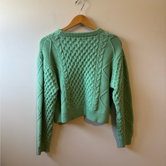 Future Collective Green Cableknit Sweater - Picture 7 of 8